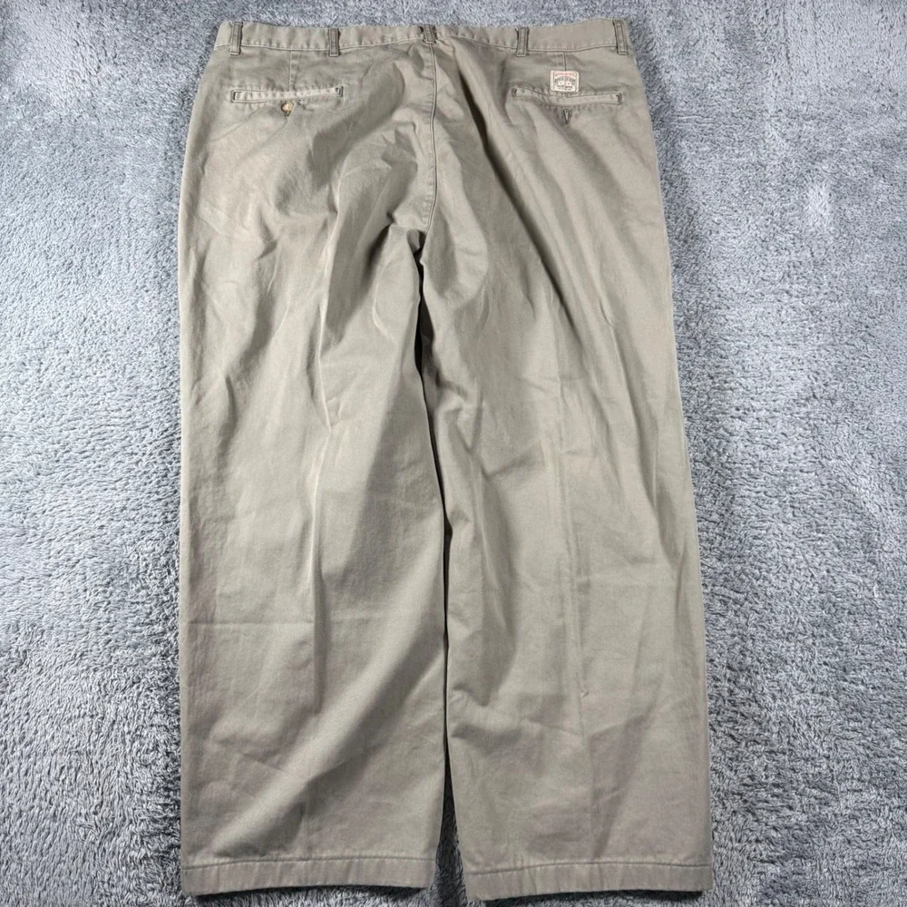 VTG Polo Ralph Lauren Chino Pants Mens 42x32 (42x27) Tan Andrew Pleated Baggy